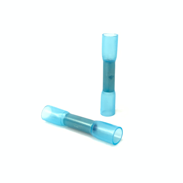 100 Pack Red Solder Seal Wire Connectors, Marine Grade Heat Shrink Wire Butt Crimping Connector