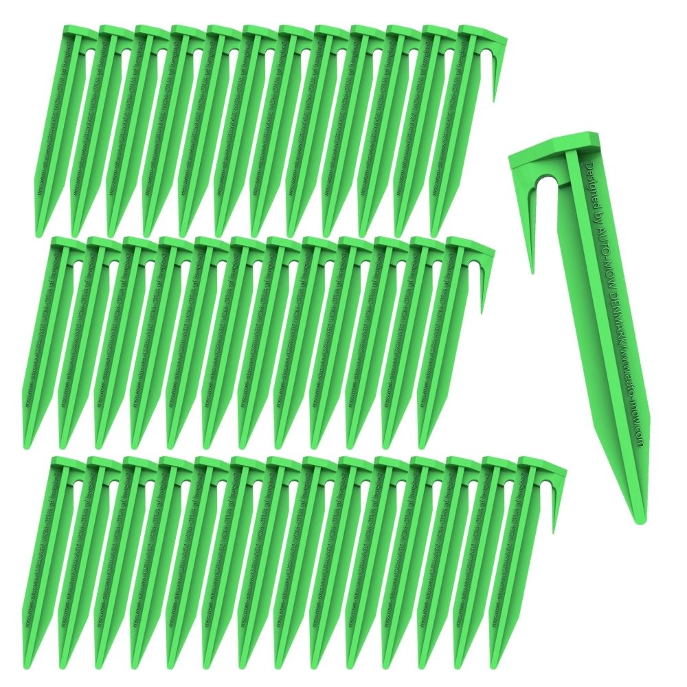 Biodegradable (Compostable) Pegs for Boundary Wire Installation by Auto-Mow - Green