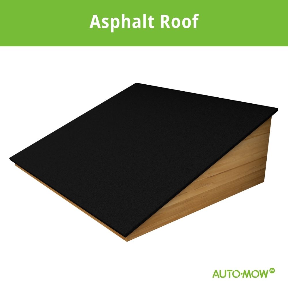 Auto-Mow 26x21x9 Inches Robotic Lawnmower Garage - Wooden Shelter Wall Mounted (Asphalt Roof) Compatible with All AL-KO, Kress Robotic, Worx Landroid / 65x53x23cm