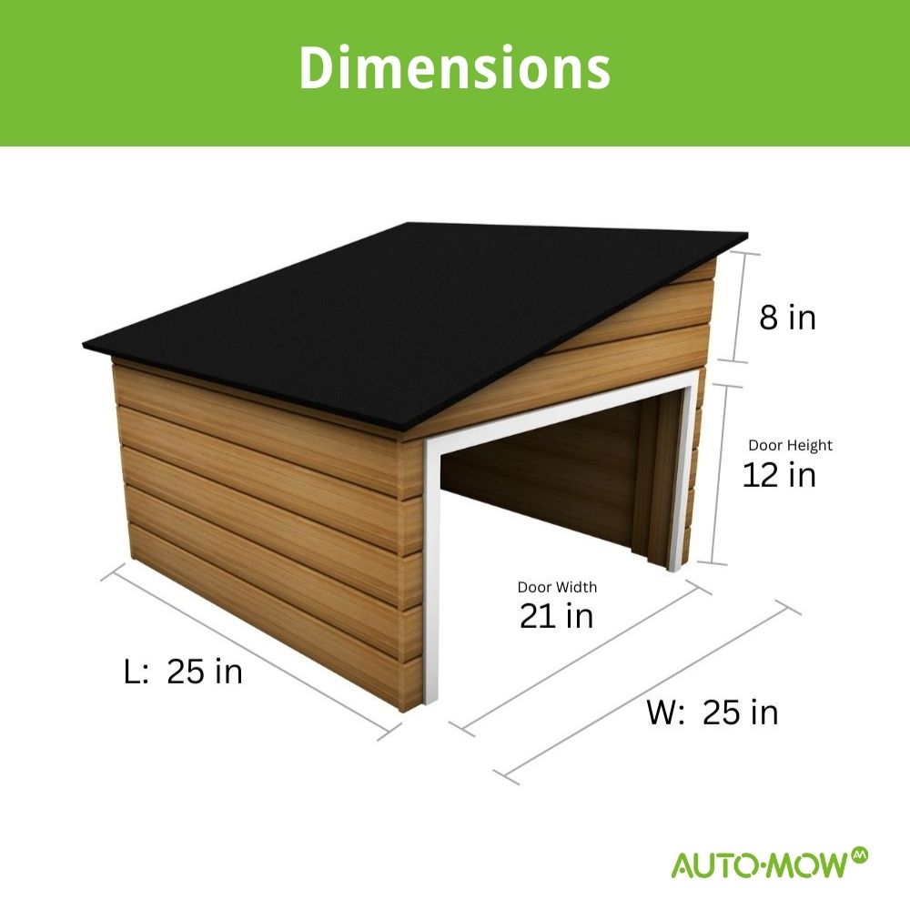 Auto-Mow 25x25x12 Inches Robotic Lawnmower Garage - Alpine Garage (Nature) Compatible with / 64x63x30cm