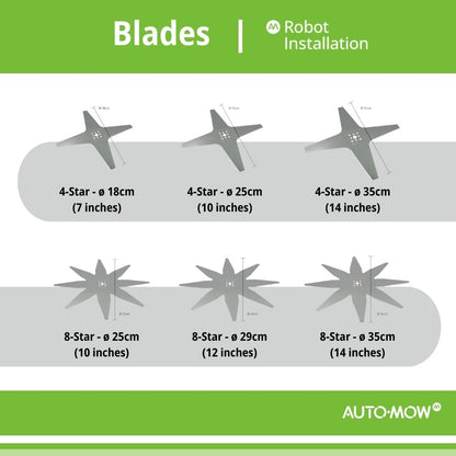 8-Star Ambrogio Blade by Auto-Mow (10, 12, and 14-inch) - Silver