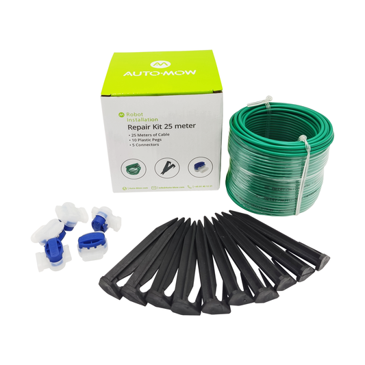Auto-Mow 15/80 Feet Robotic Lawnmower Repair Kit Complete with Boundary Wire (Green), Plastic Pegs and Scotchlock…