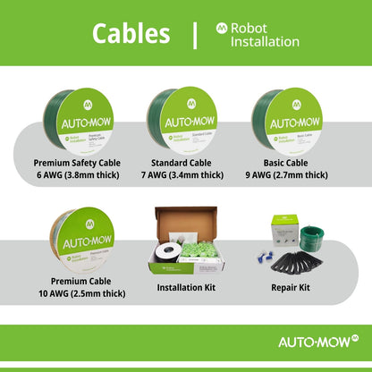 Boundary Wire 10 Gauge AWG Premium Cable (2.5mm Thick) by Auto-Mow - Green