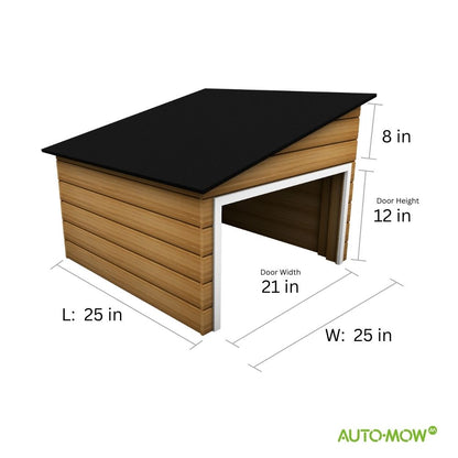 robotic mower garage storage shed for small robot