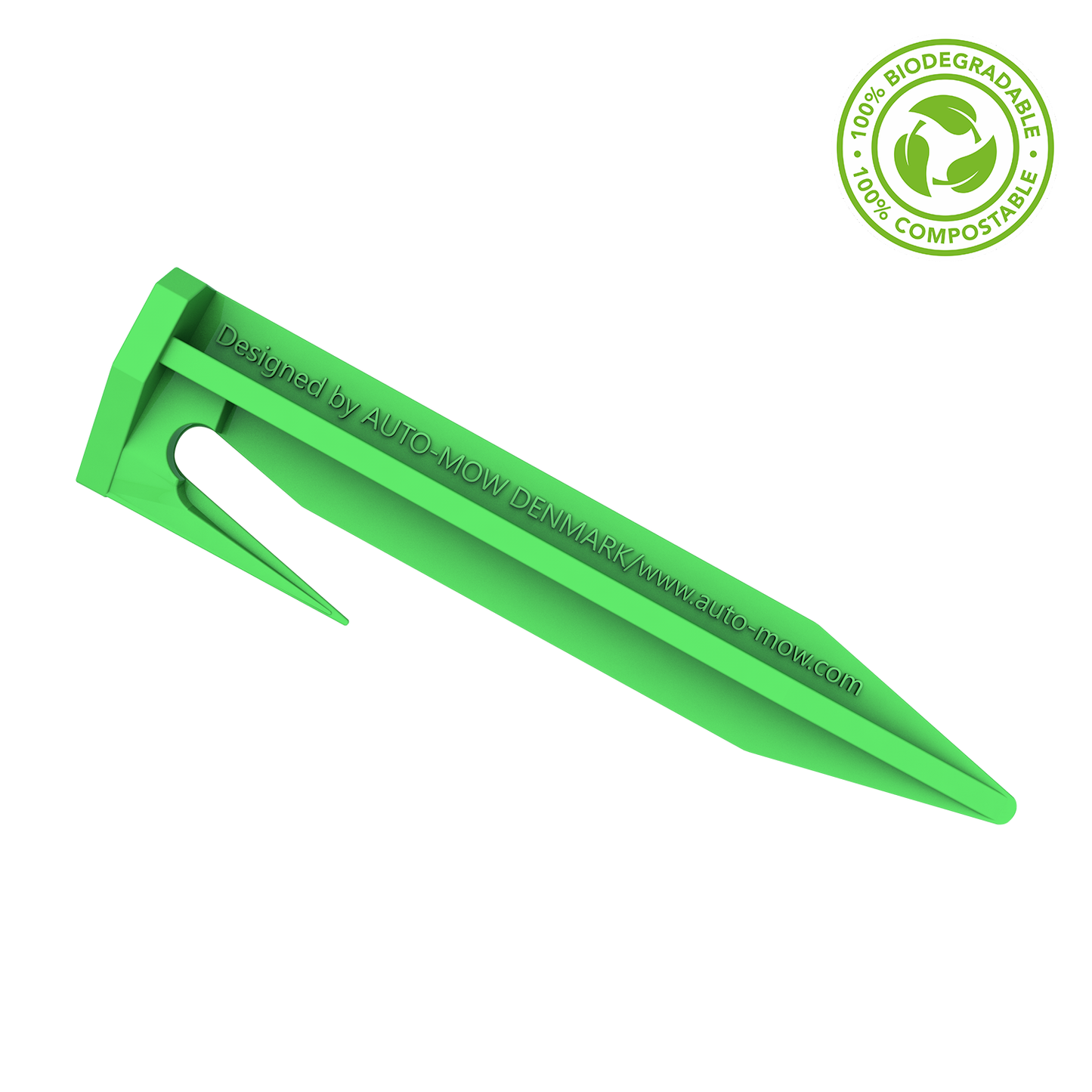 Auto-Mow 100 Pack 3 Inch Anchoring Landscape Stake Biodegradable Pegs / 8.5cm Sod Staples for Securing Weed Fabric, Landscape Fabric, Netting, and Blanket