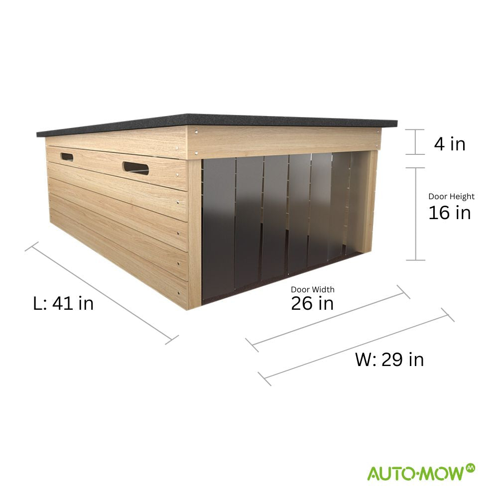 The Cube (Nature or Black) Robotic Lawnmower Garage Storage Shed 41x29x20 or 37x26x18 Inches