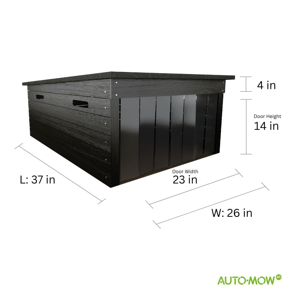 The Cube (Nature or Black) Robotic Lawnmower Garage Storage Shed 41x29x20 or 37x26x18 Inches